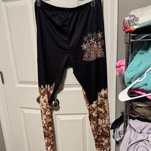 Stylish Black and Brown Women's Leggings